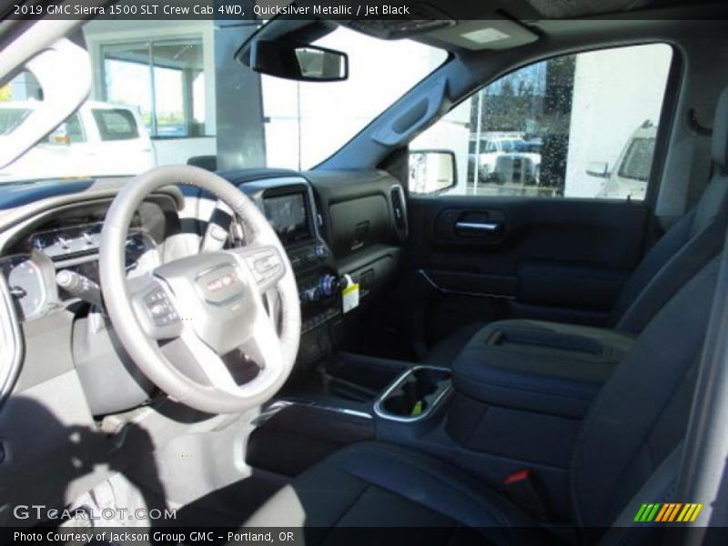 Quicksilver Metallic / Jet Black 2019 GMC Sierra 1500 SLT Crew Cab 4WD