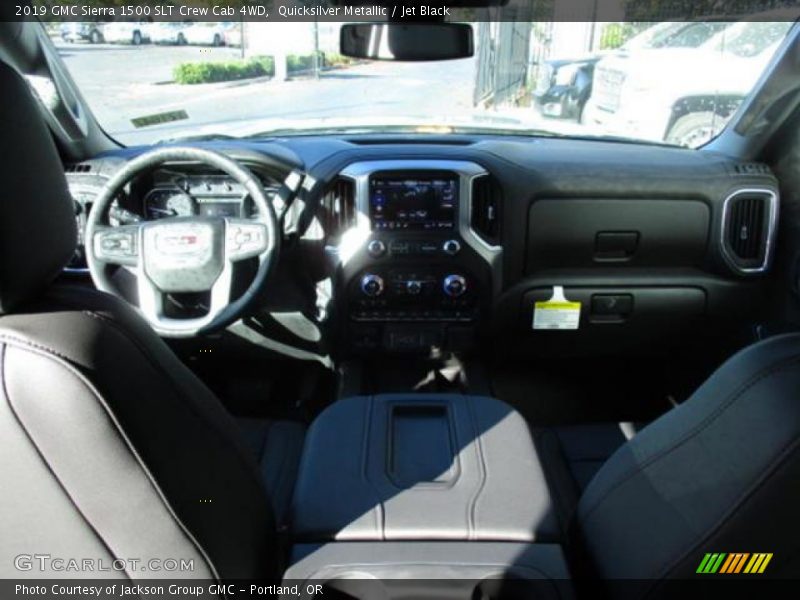 Quicksilver Metallic / Jet Black 2019 GMC Sierra 1500 SLT Crew Cab 4WD