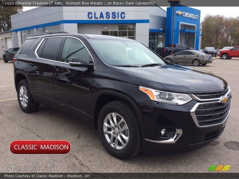 Midnight Blue Metallic / Jet Black/­Dark Galvanized 2020 Chevrolet Traverse LT AWD