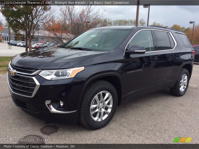 Midnight Blue Metallic / Jet Black/­Dark Galvanized 2020 Chevrolet Traverse LT AWD