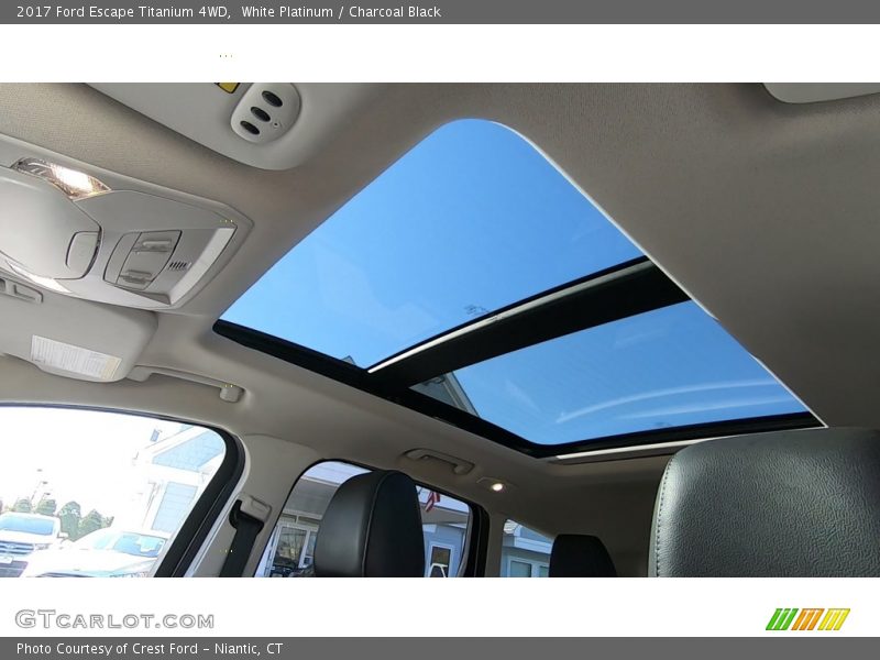 White Platinum / Charcoal Black 2017 Ford Escape Titanium 4WD