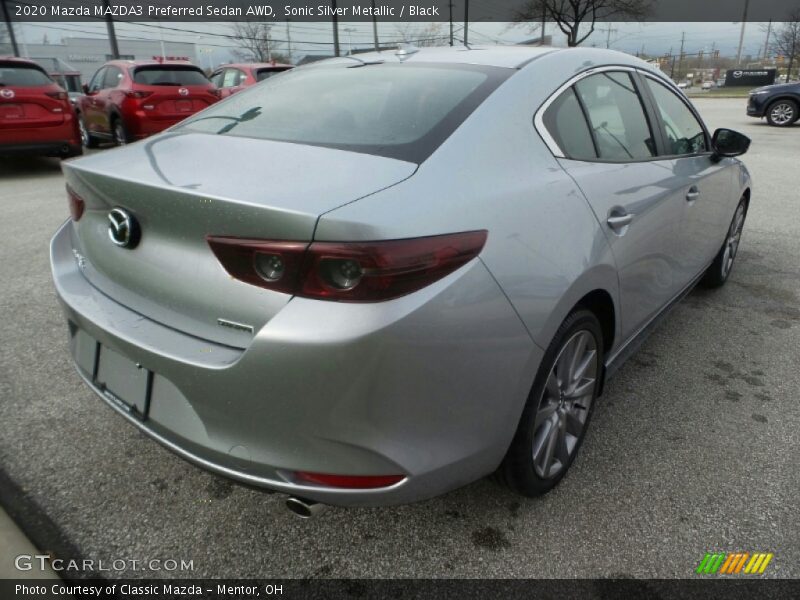 Sonic Silver Metallic / Black 2020 Mazda MAZDA3 Preferred Sedan AWD