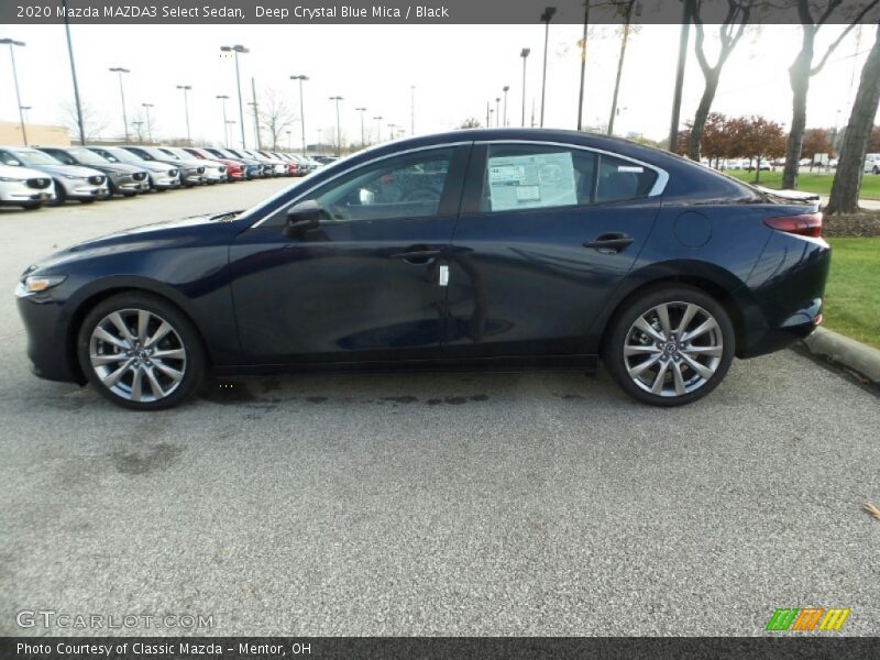 Deep Crystal Blue Mica / Black 2020 Mazda MAZDA3 Select Sedan