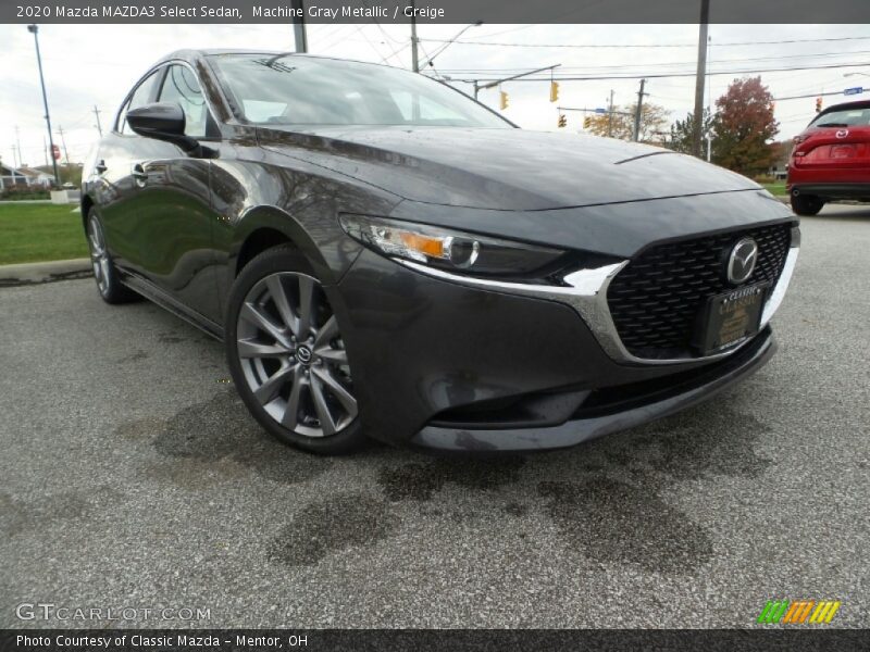 Machine Gray Metallic / Greige 2020 Mazda MAZDA3 Select Sedan