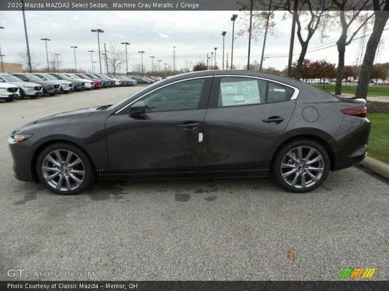 Machine Gray Metallic / Greige 2020 Mazda MAZDA3 Select Sedan