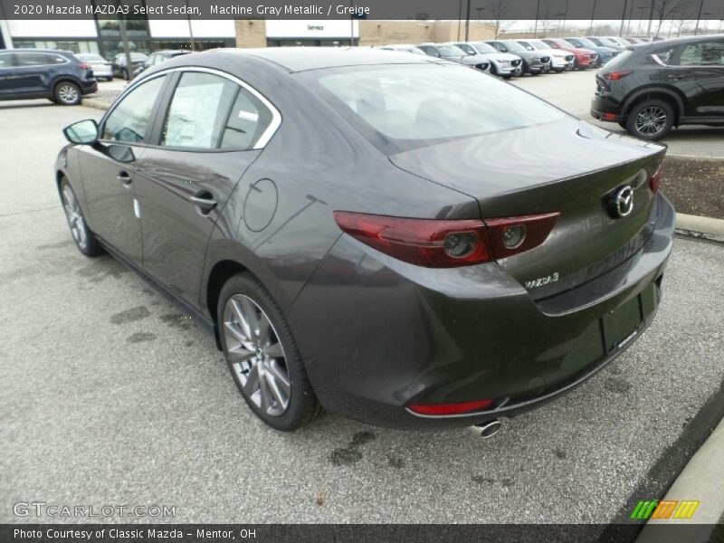 Machine Gray Metallic / Greige 2020 Mazda MAZDA3 Select Sedan