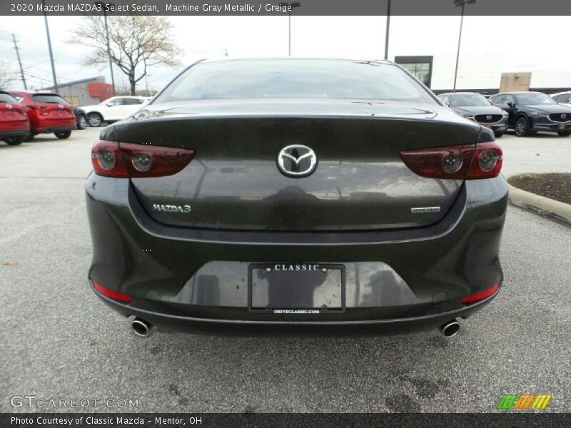 Machine Gray Metallic / Greige 2020 Mazda MAZDA3 Select Sedan
