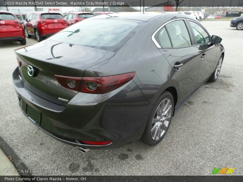 Machine Gray Metallic / Greige 2020 Mazda MAZDA3 Select Sedan