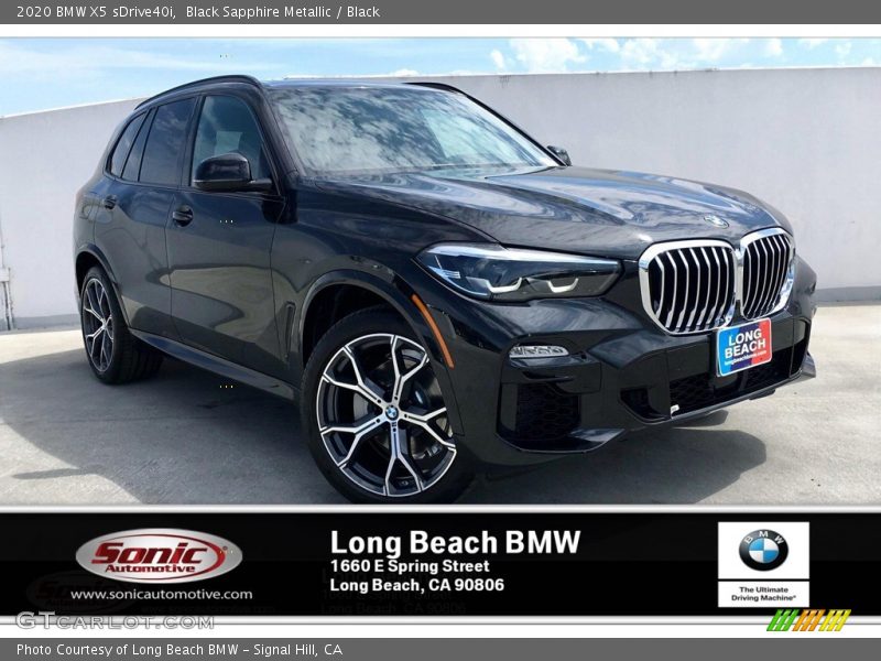 Black Sapphire Metallic / Black 2020 BMW X5 sDrive40i