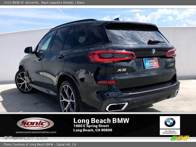 Black Sapphire Metallic / Black 2020 BMW X5 sDrive40i