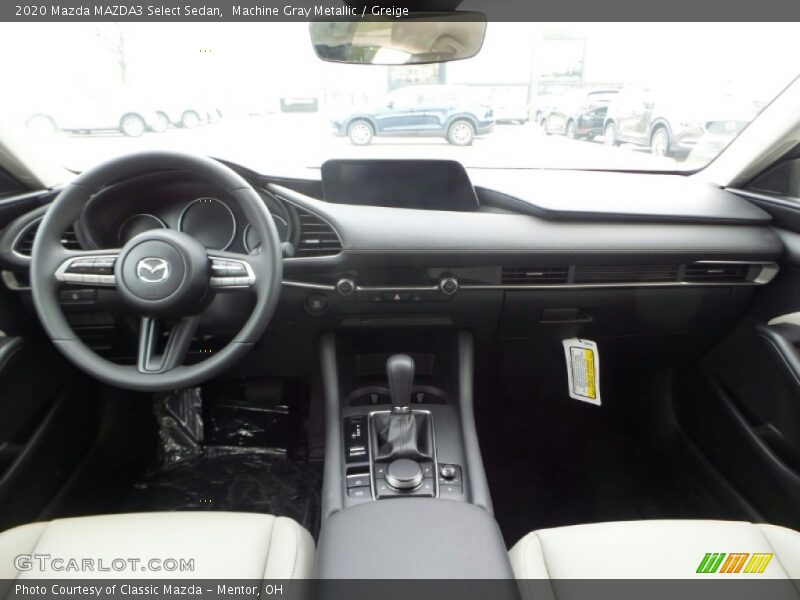 Machine Gray Metallic / Greige 2020 Mazda MAZDA3 Select Sedan