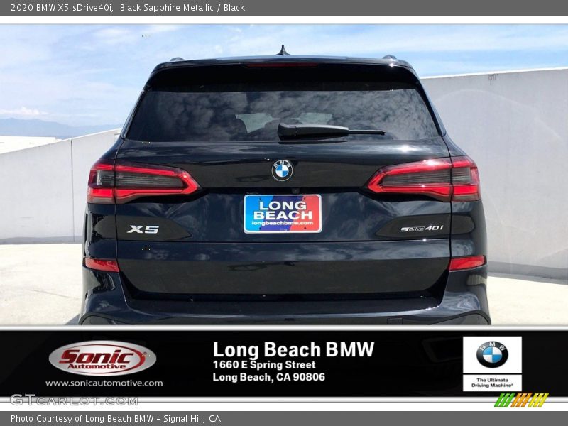 Black Sapphire Metallic / Black 2020 BMW X5 sDrive40i