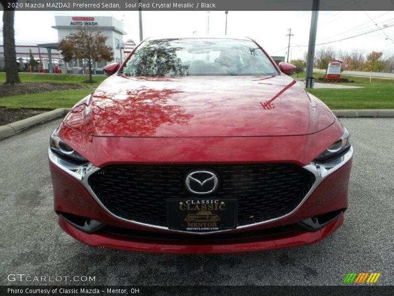 Soul Red Crystal Metallic / Black 2020 Mazda MAZDA3 Preferred Sedan