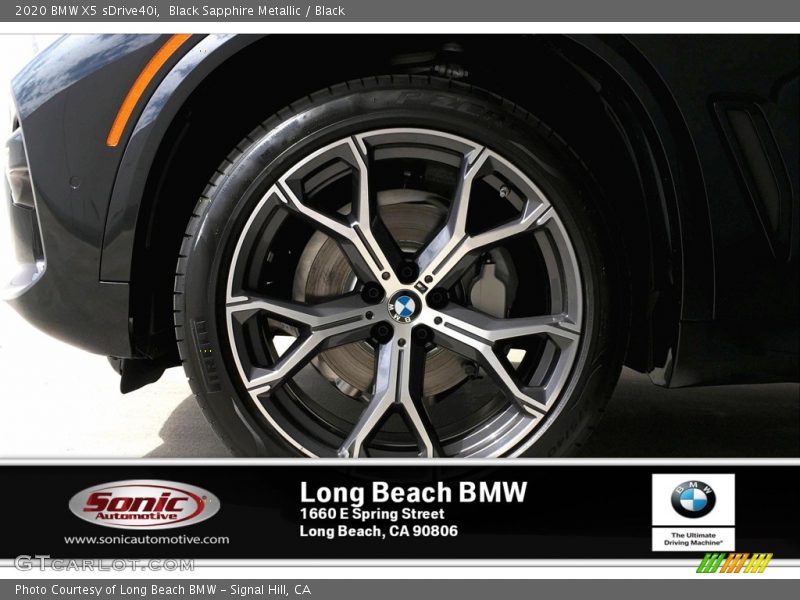 Black Sapphire Metallic / Black 2020 BMW X5 sDrive40i