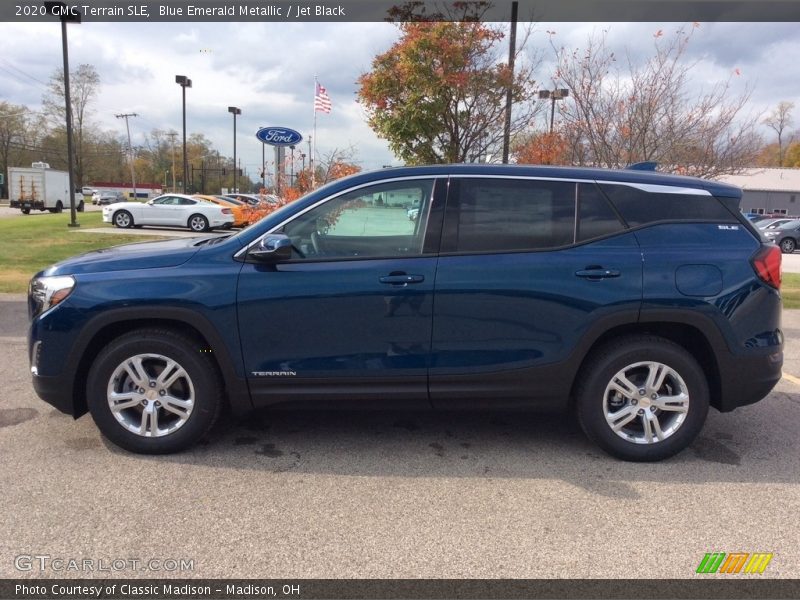 Blue Emerald Metallic / Jet Black 2020 GMC Terrain SLE