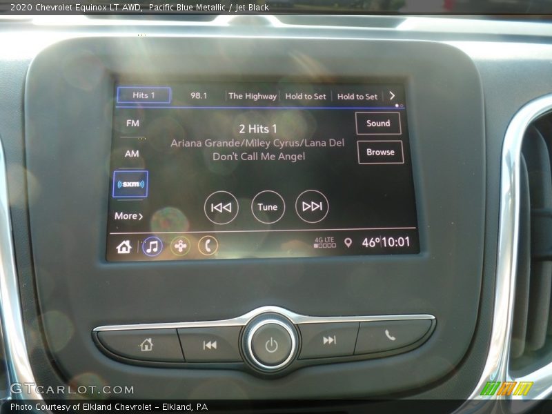 Pacific Blue Metallic / Jet Black 2020 Chevrolet Equinox LT AWD