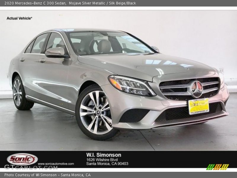 Mojave Silver Metallic / Silk Beige/Black 2020 Mercedes-Benz C 300 Sedan