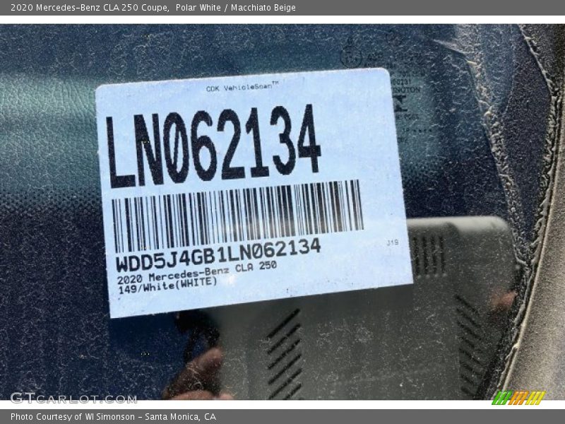 Polar White / Macchiato Beige 2020 Mercedes-Benz CLA 250 Coupe