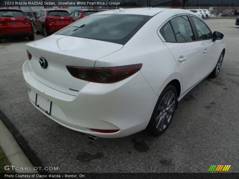 Snowflake White Pearl Mica / Greige 2020 Mazda MAZDA3 Sedan