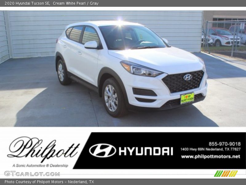 Cream White Pearl / Gray 2020 Hyundai Tucson SE