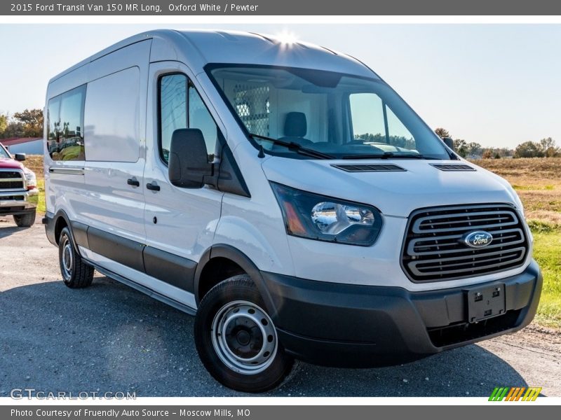 Oxford White / Pewter 2015 Ford Transit Van 150 MR Long