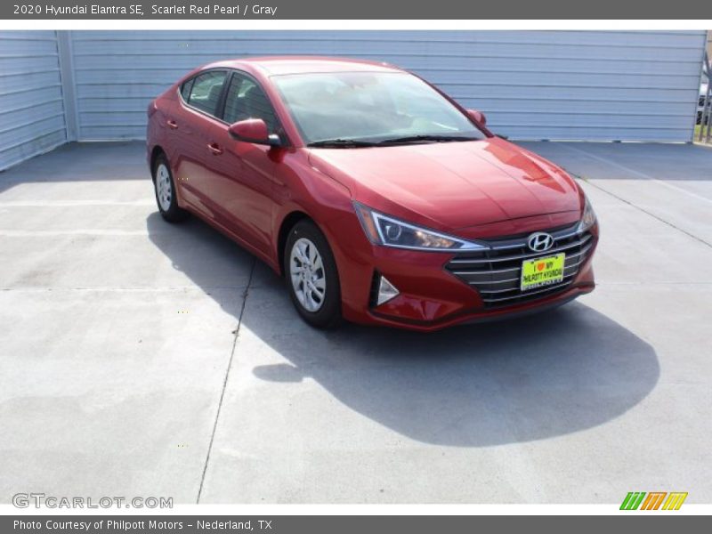 Scarlet Red Pearl / Gray 2020 Hyundai Elantra SE