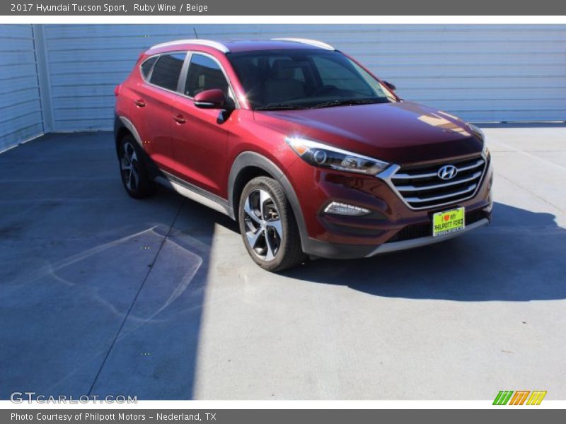 Front 3/4 View of 2017 Tucson Sport
