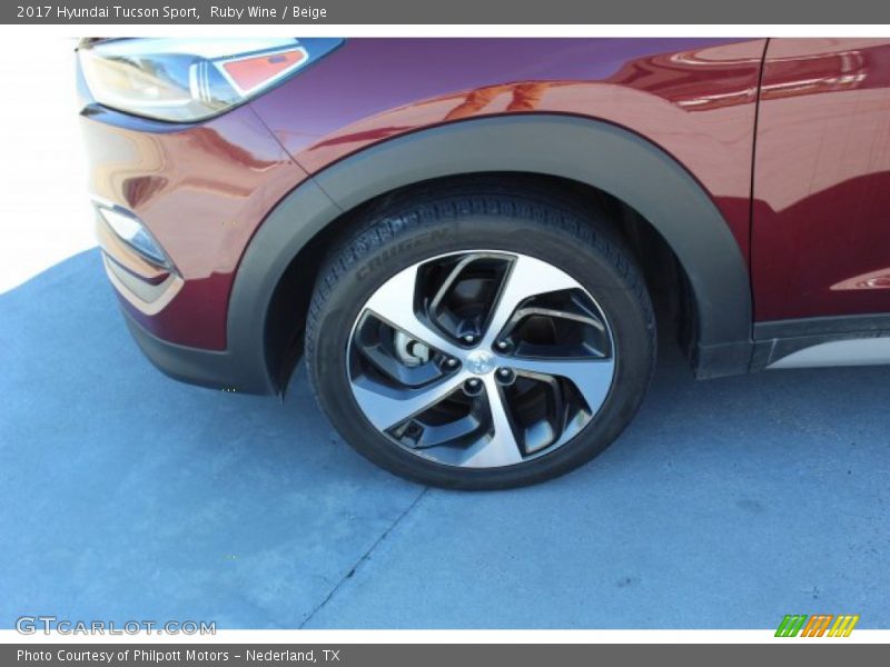 Ruby Wine / Beige 2017 Hyundai Tucson Sport