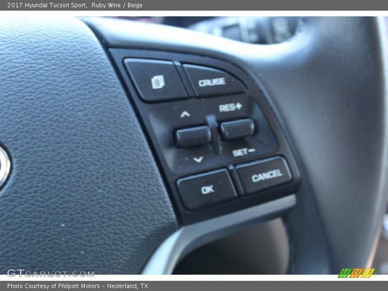 Ruby Wine / Beige 2017 Hyundai Tucson Sport