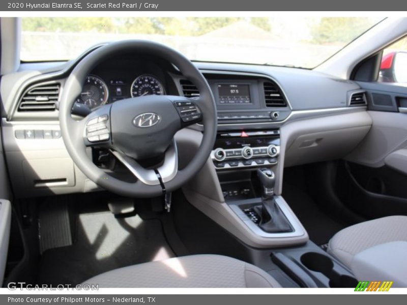 Scarlet Red Pearl / Gray 2020 Hyundai Elantra SE