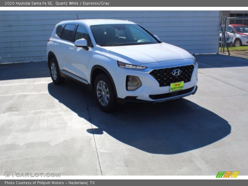 Quartz White / Espresso/Gray 2020 Hyundai Santa Fe SE