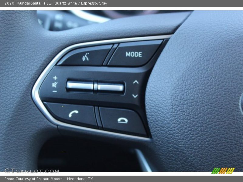 Quartz White / Espresso/Gray 2020 Hyundai Santa Fe SE