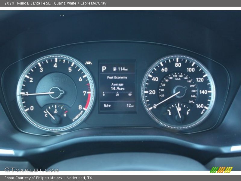 Quartz White / Espresso/Gray 2020 Hyundai Santa Fe SE
