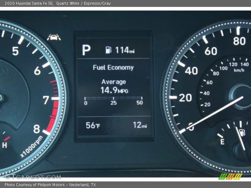 Quartz White / Espresso/Gray 2020 Hyundai Santa Fe SE