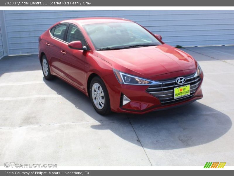 Scarlet Red Pearl / Gray 2020 Hyundai Elantra SE