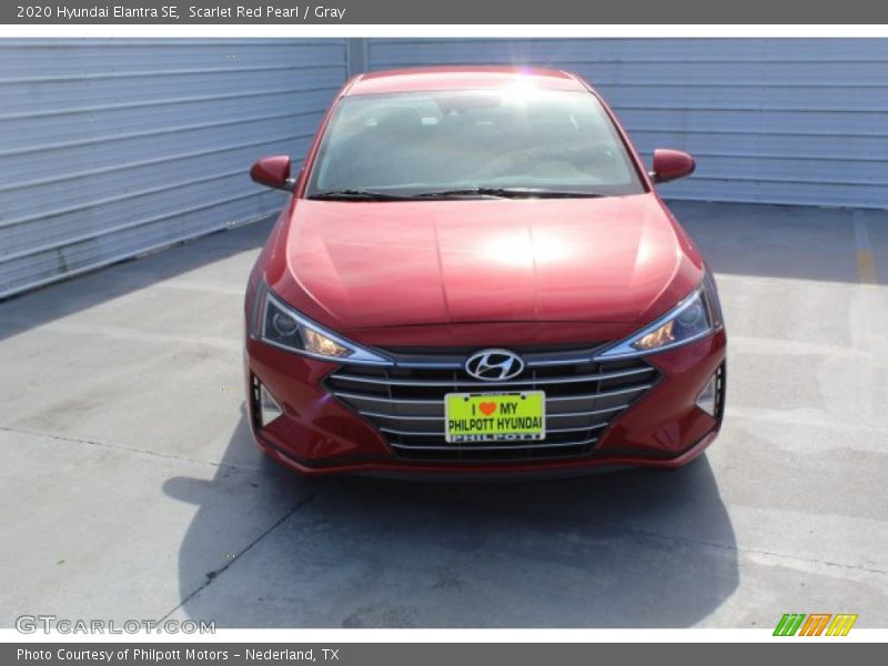 Scarlet Red Pearl / Gray 2020 Hyundai Elantra SE