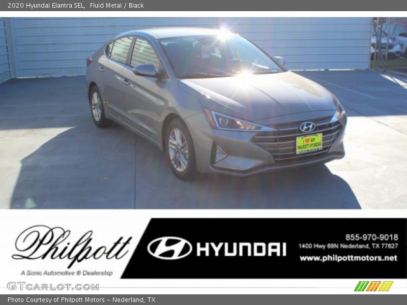 Fluid Metal / Black 2020 Hyundai Elantra SEL