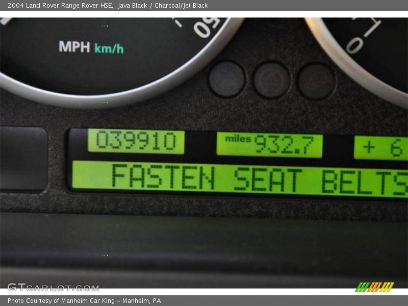 Java Black / Charcoal/Jet Black 2004 Land Rover Range Rover HSE