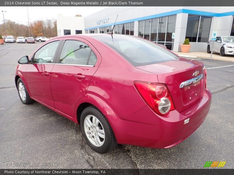 Deep Magenta Metallic / Jet Black/Dark Titanium 2014 Chevrolet Sonic LT Sedan