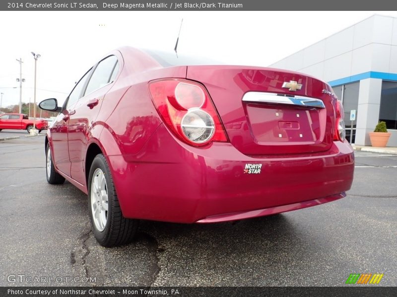 Deep Magenta Metallic / Jet Black/Dark Titanium 2014 Chevrolet Sonic LT Sedan