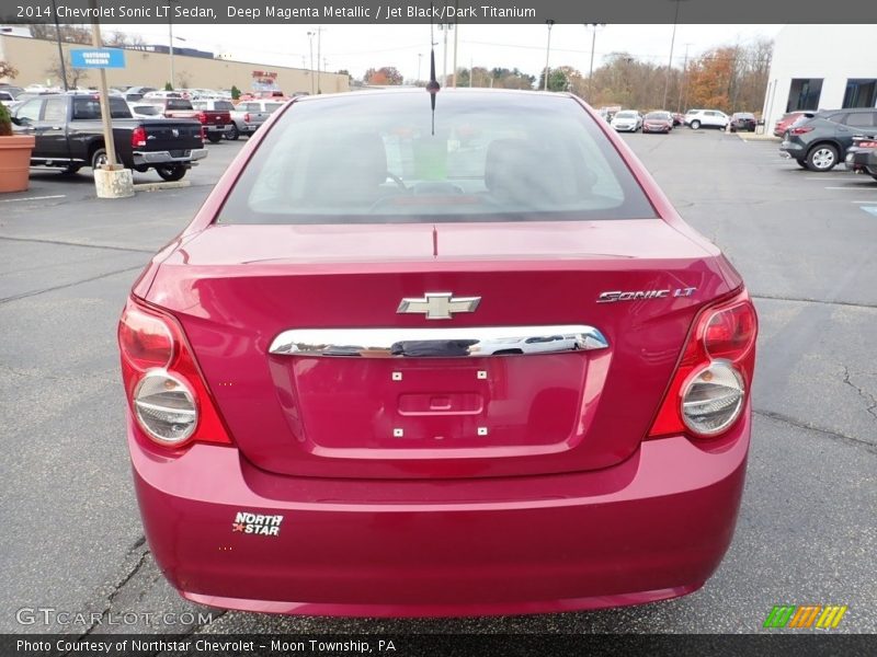 Deep Magenta Metallic / Jet Black/Dark Titanium 2014 Chevrolet Sonic LT Sedan
