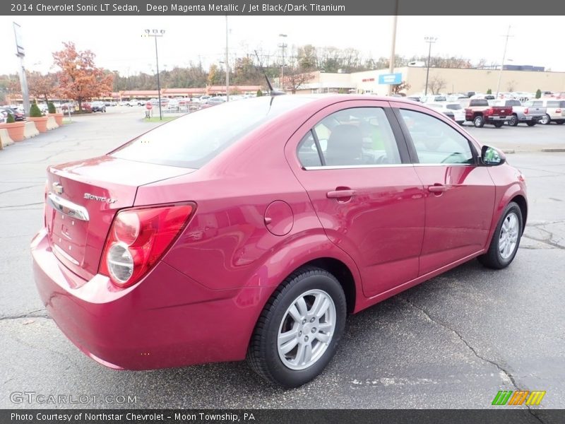 Deep Magenta Metallic / Jet Black/Dark Titanium 2014 Chevrolet Sonic LT Sedan