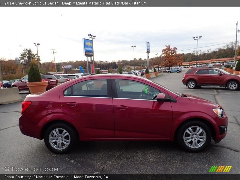 Deep Magenta Metallic / Jet Black/Dark Titanium 2014 Chevrolet Sonic LT Sedan
