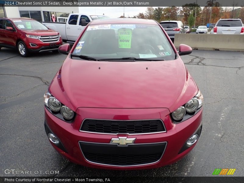 Deep Magenta Metallic / Jet Black/Dark Titanium 2014 Chevrolet Sonic LT Sedan