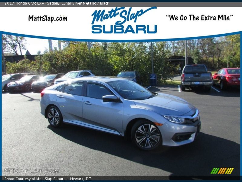 Lunar Silver Metallic / Black 2017 Honda Civic EX-T Sedan