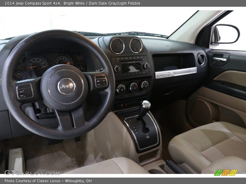 Bright White / Dark Slate Gray/Light Pebble 2014 Jeep Compass Sport 4x4