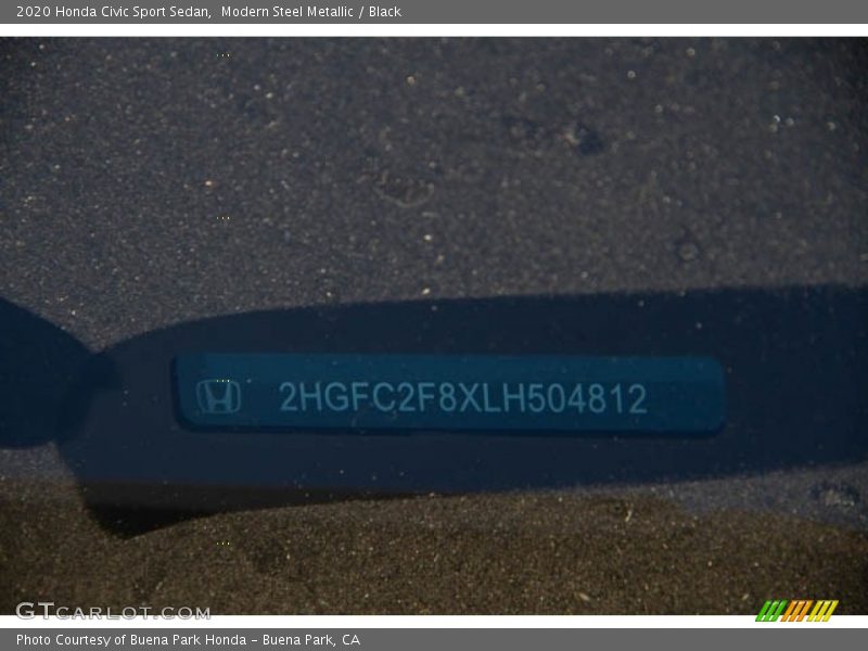 Modern Steel Metallic / Black 2020 Honda Civic Sport Sedan