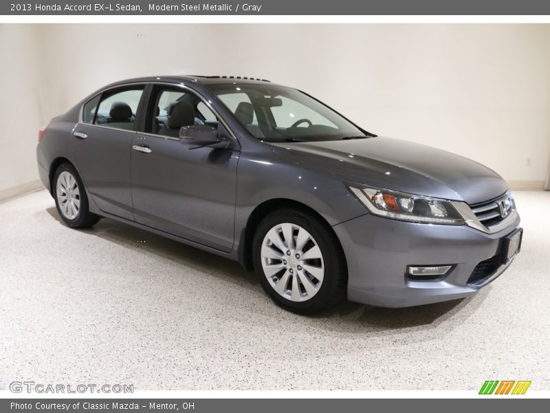 Modern Steel Metallic / Gray 2013 Honda Accord EX-L Sedan