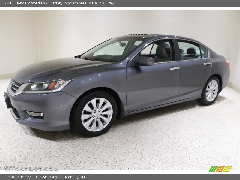 Modern Steel Metallic / Gray 2013 Honda Accord EX-L Sedan