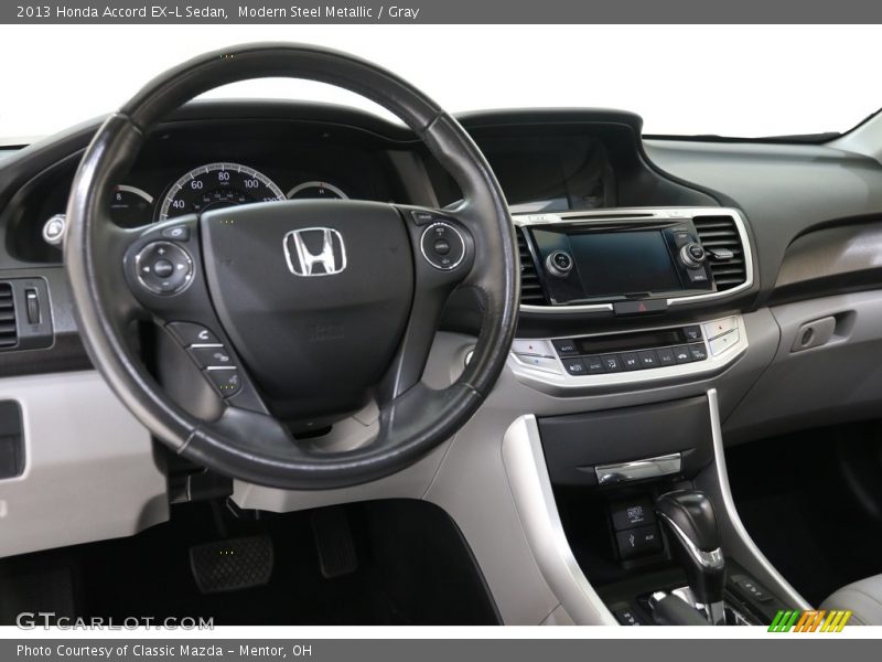 Modern Steel Metallic / Gray 2013 Honda Accord EX-L Sedan